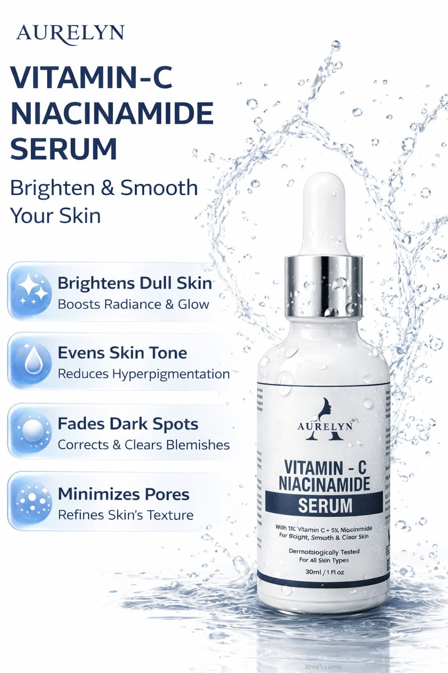 Dark Spot Corrector Serum – Vitamin C + Niacinamide