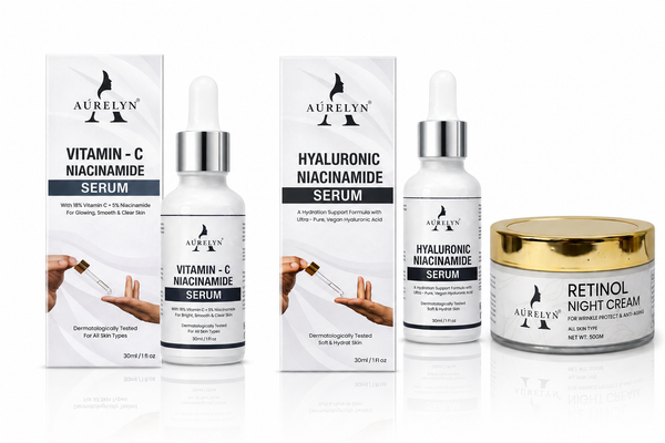 Aurelyn 3-Step Glow Routine – Poora Chehra Chamkao Kit | Full Face Glow Set