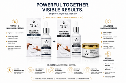 Aurelyn 3-Step Glow Routine – Poora Chehra Chamkao Kit | Full Face Glow Set